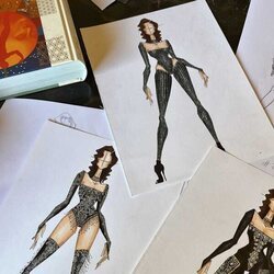 Bocetos del vestuario de Chanel para Eurovisión 2022