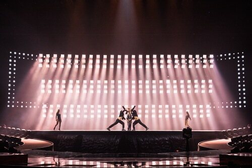 Plano general del segundo ensayo de Chanel en Eurovisión 2022