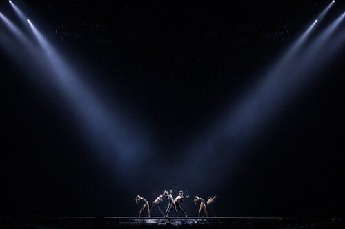 Chanel, con sus bailarines durante el segundo ensayo de Eurovisión 2022