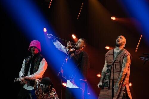 Kalush Orchestra, representantes de Ucrania, en la Semifinal 1 de Eurovisión 2022