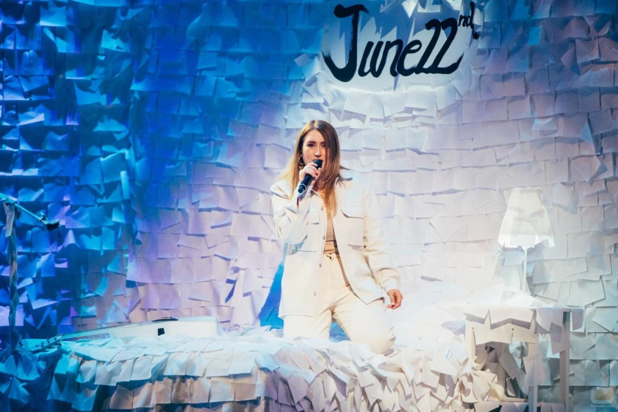 Rosa Linn, representante de Armenia, en la Semifinal 1 de Eurovisión 2022