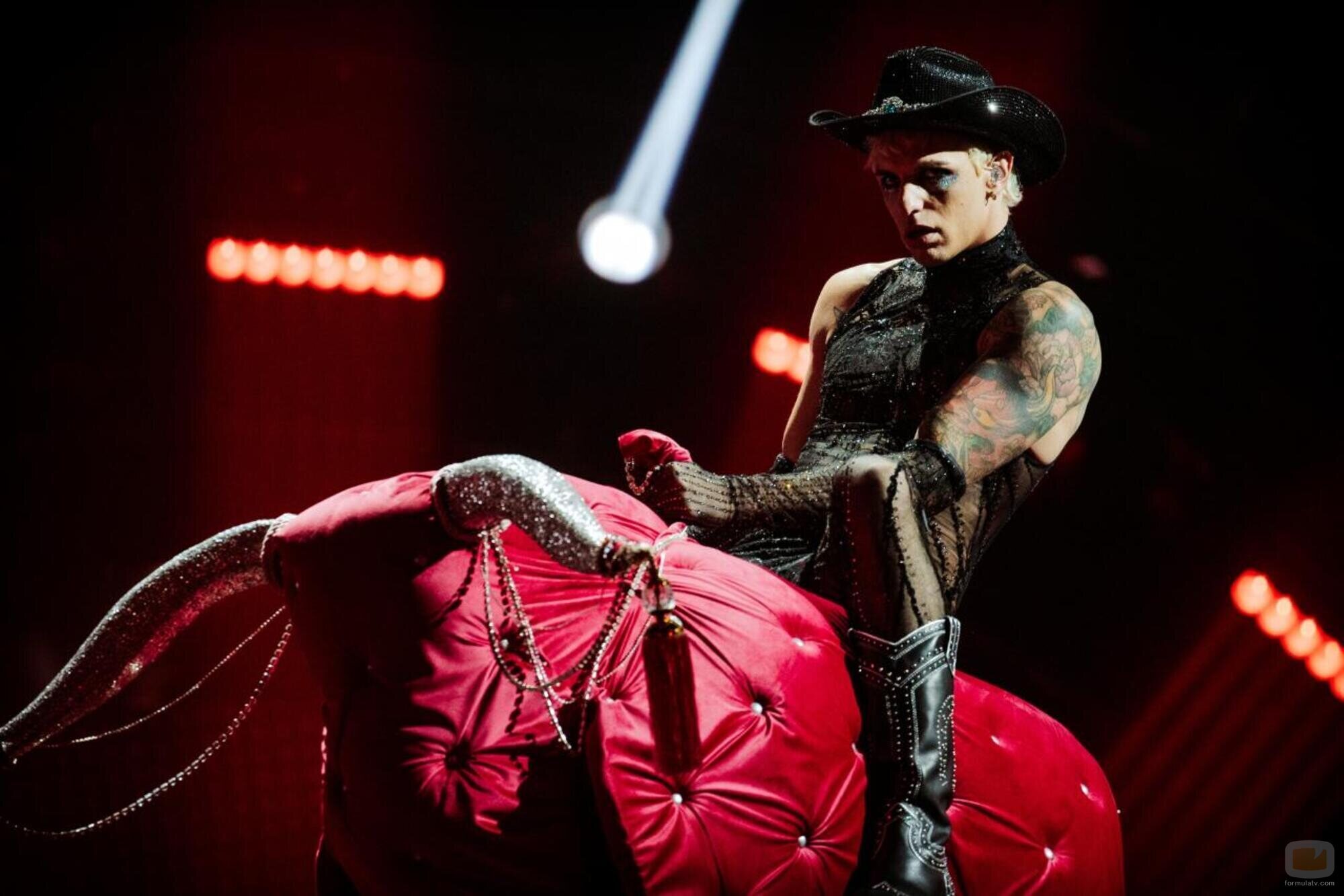 Achille Lauro, representante de San Marino, en la Semifinal 2 de Eurovisión 2022