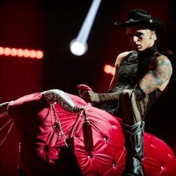 Achille Lauro, representante de San Marino, en la Semifinal 2 de Eurovisión 2022