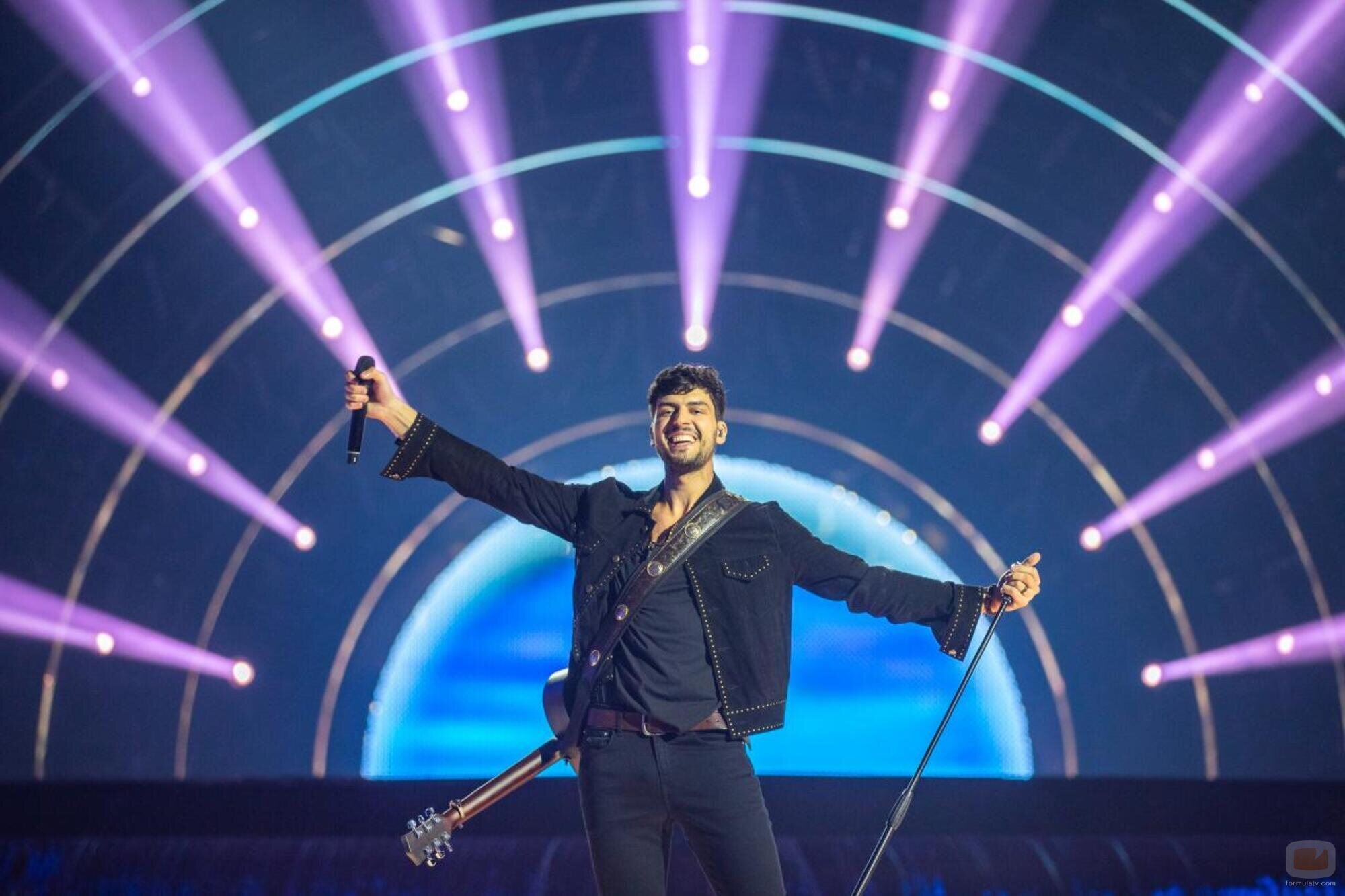 Stefan, representante de Estonia, en la Semifinal 2 de Eurovisión 2022