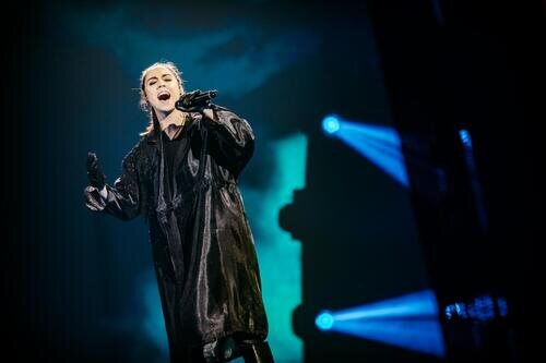 Andrea, representante de Macedonia del Norte, en la Semifinal 2 de Eurovisión 2022