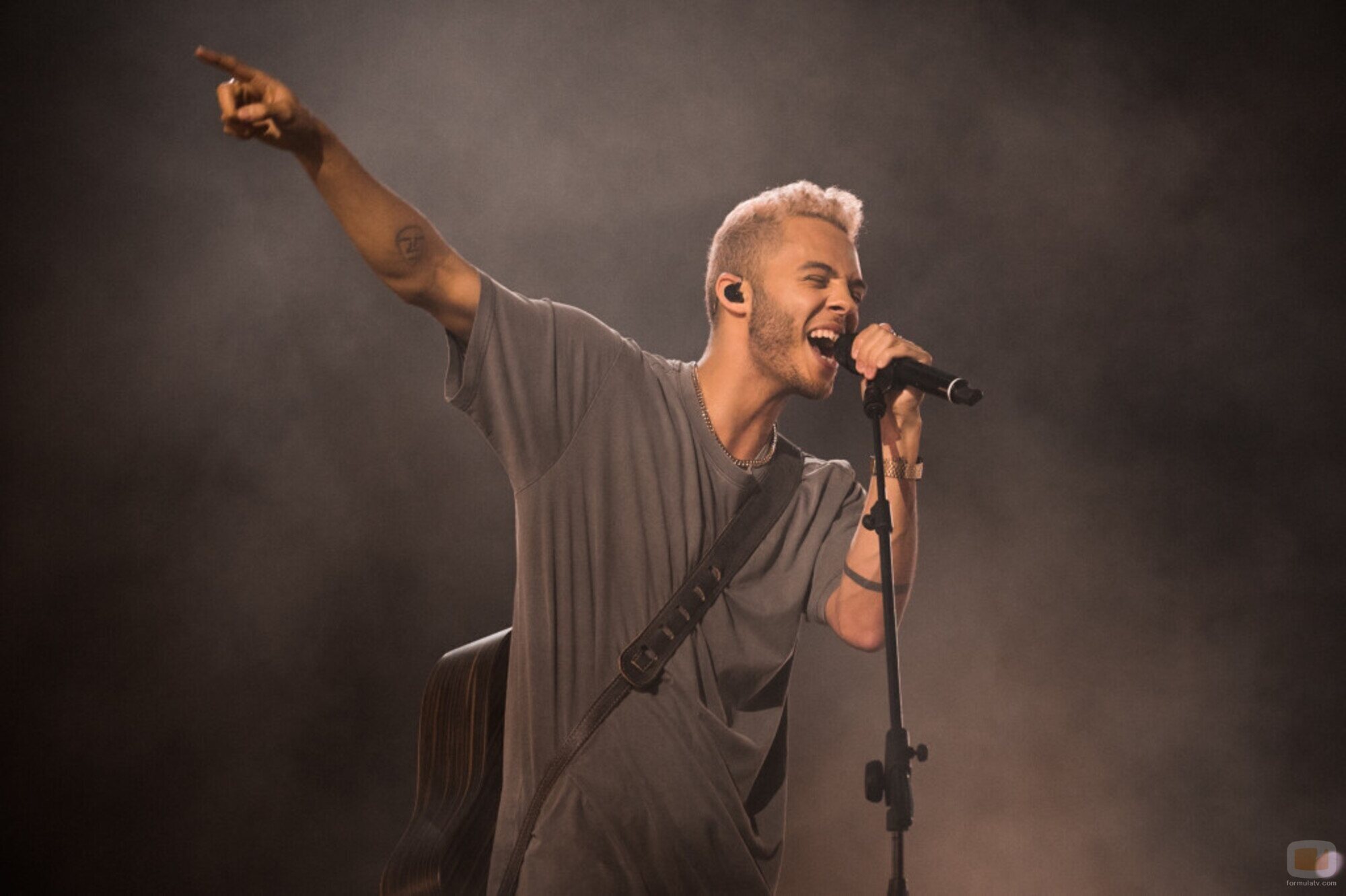 Malik Harris, representante de Alemania, en la Final de Eurovisión 2022