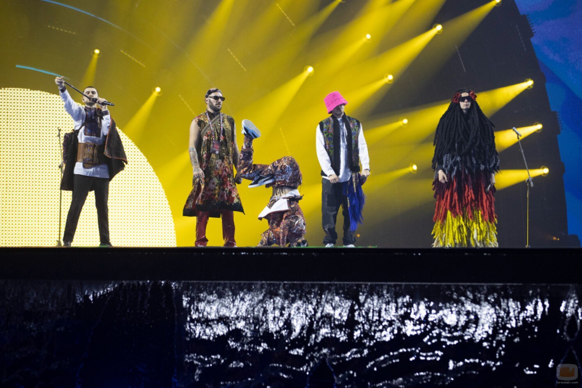 Kalush Orchestra, representantes de Ucrania, en la Final de Eurovisión 2022