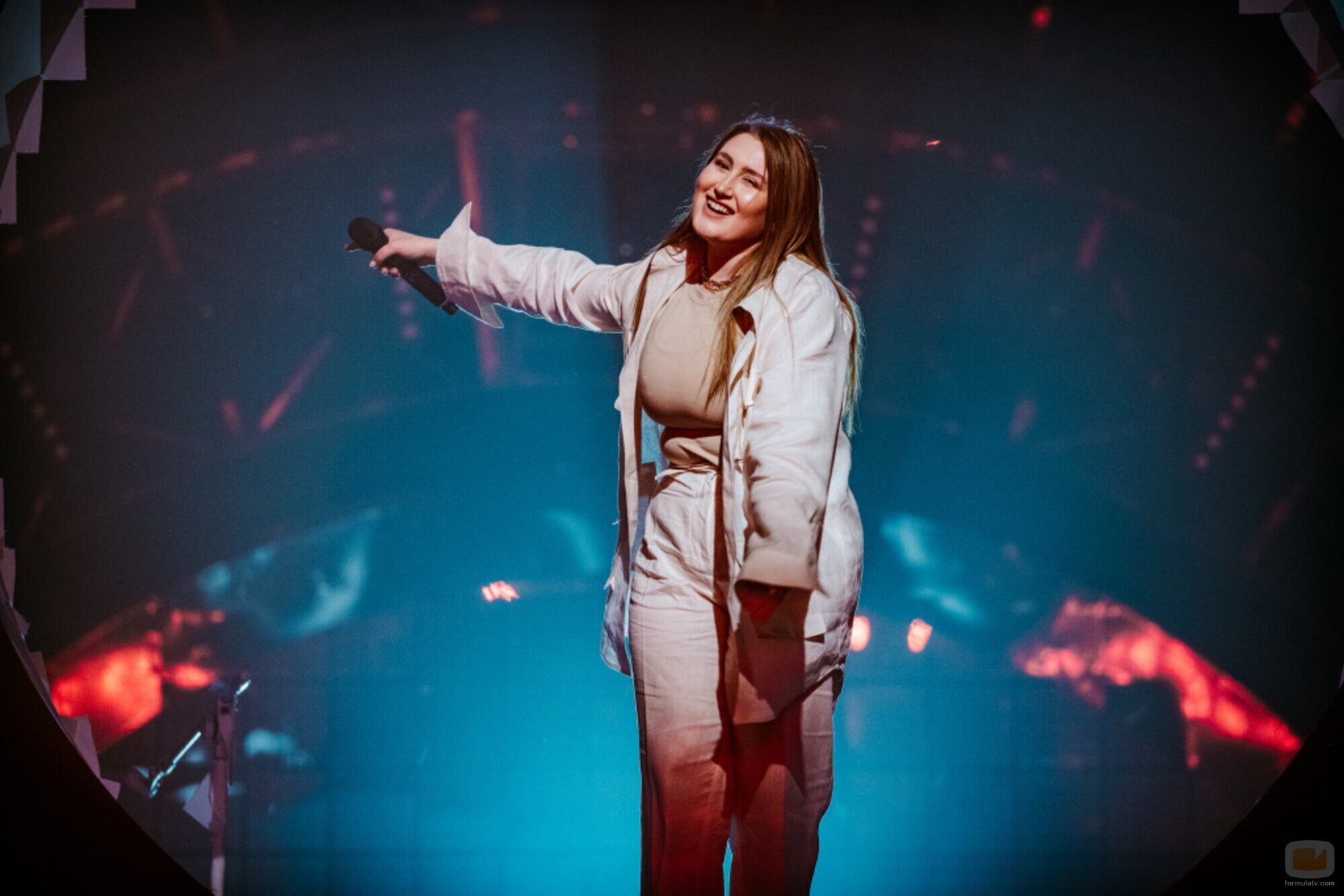 Rosa Linn, representante de Armenia, en la Final de Eurovisión 2022
