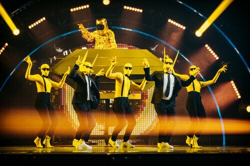 Subwoolfer, representantes de Noruega, en la Final de Eurovisión 2022