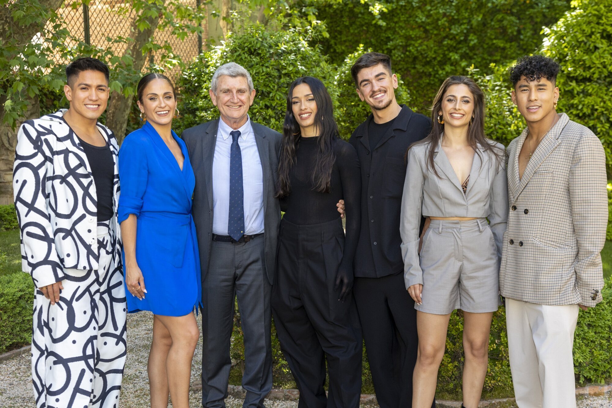 Chanel, sus bailarines y José Manuel Pérez Tornero en RTVE