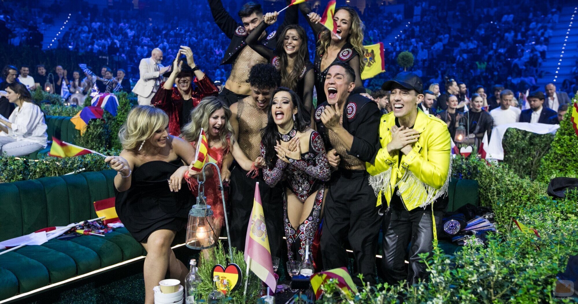 Chanel junto a la delegación española en Eurovisión 2022