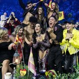 Chanel junto a la delegación española en Eurovisión 2022