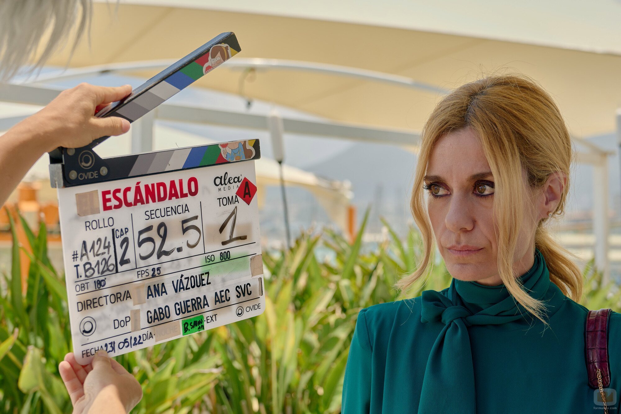 Alexandra Jiménez, rodando 'Escándalo. Relato de una obsesión'