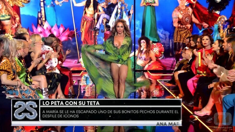 María Patiño muestra un pecho por accidente en la 'Sálvame Fashion Week'