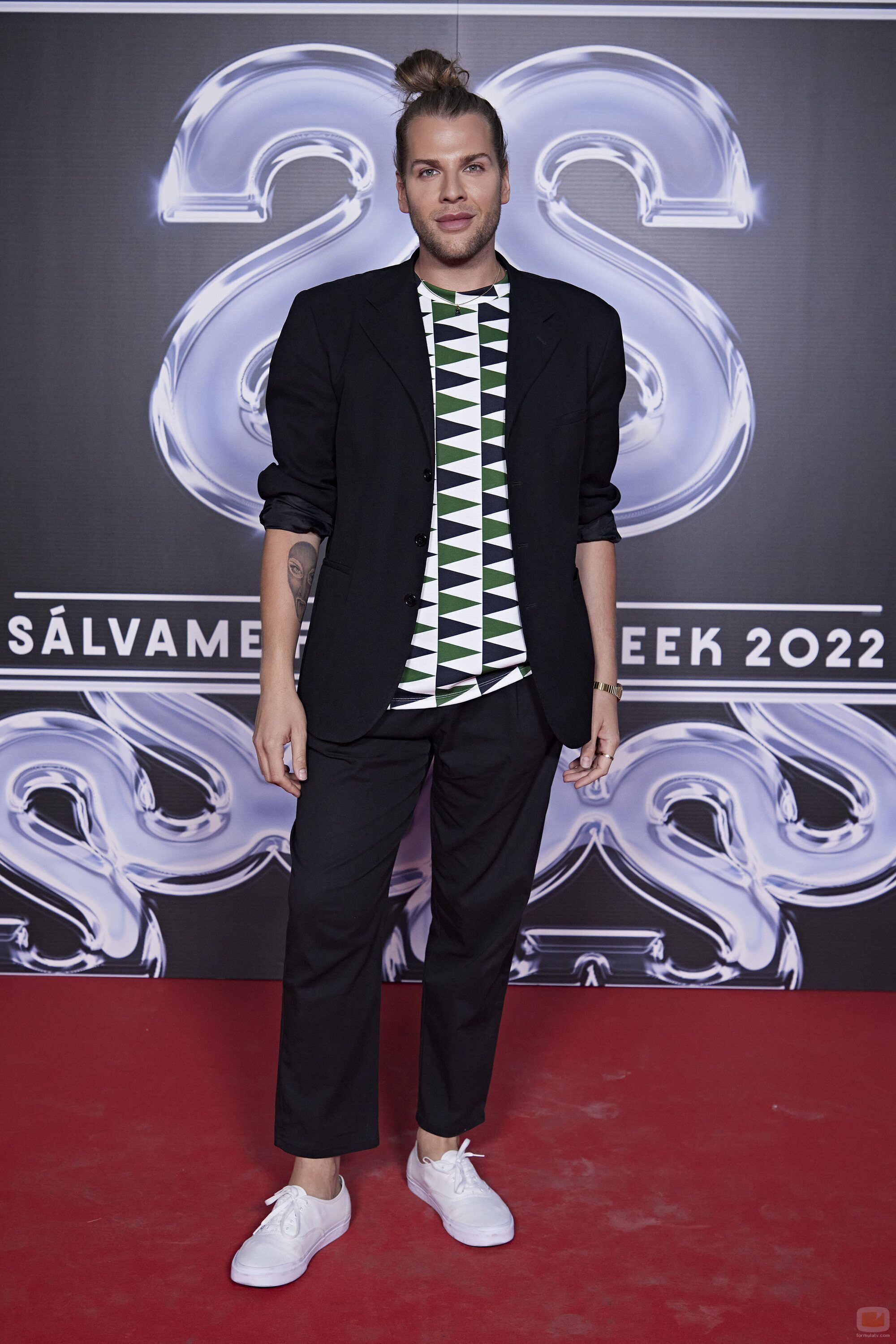 Eduardo Navarrete, en el photocall de la tercera 'Sálvame Fashion Week'