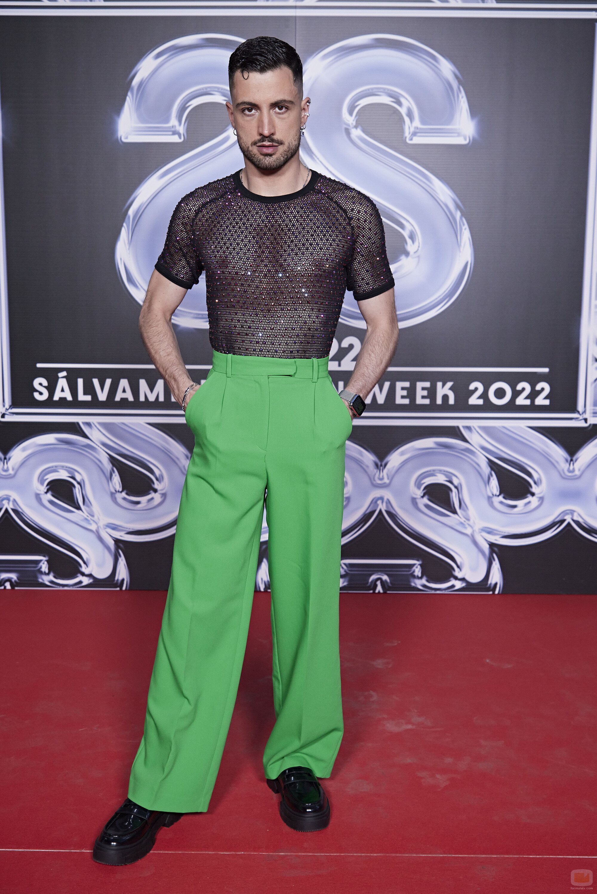 Joshua Velázquez, en el photocall de la 'Sálvame Fashion Week 2022'