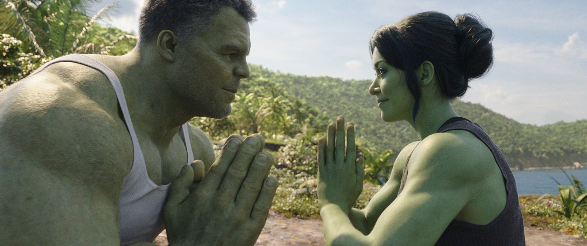 Hulk y Hulka, juntos en gesto armonioso en 'She-Hulk: Abogada Hulka'