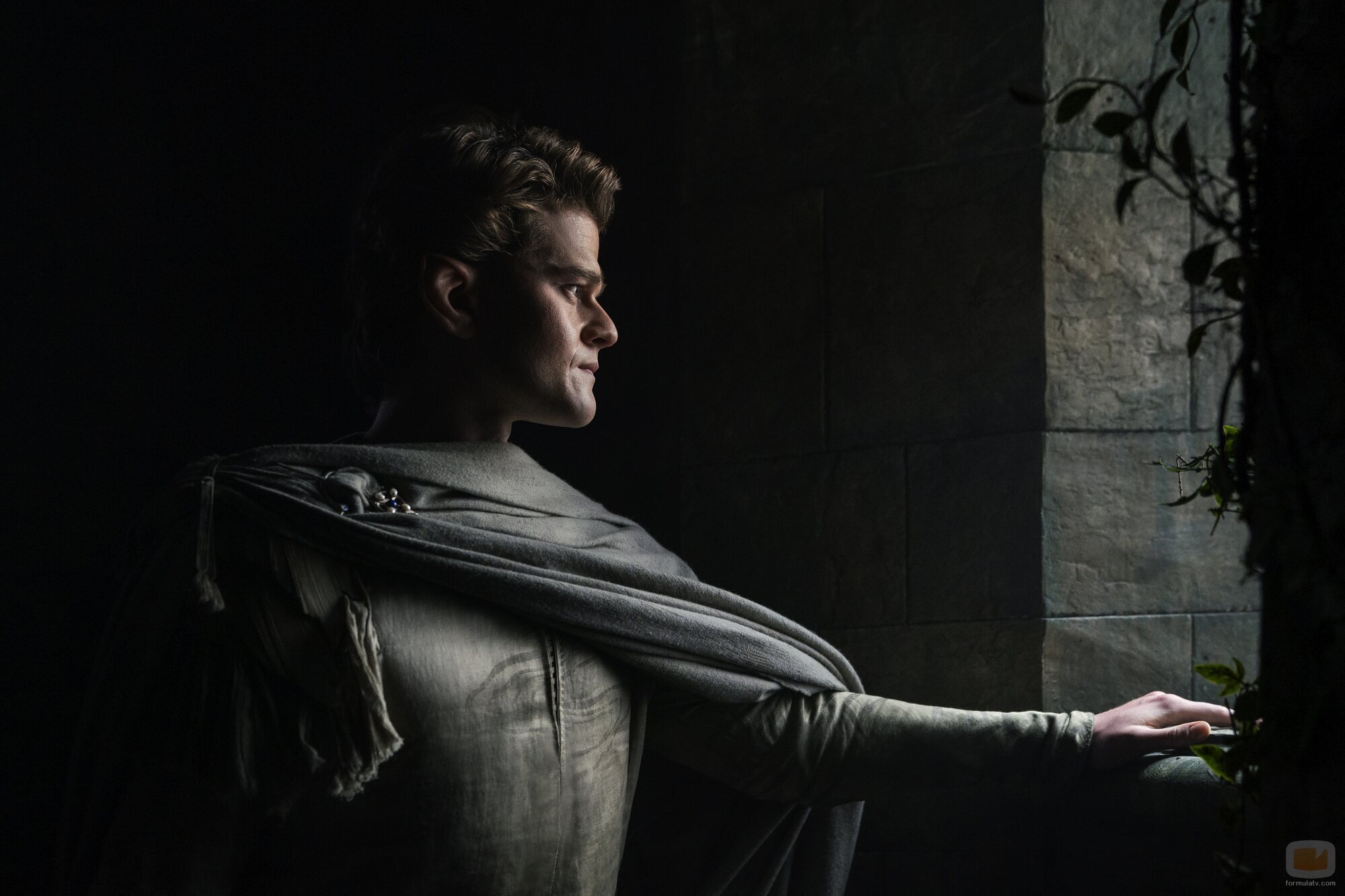 Robert Aramayo mira por una ventana en 'El Señor de los Anillos: Los Anillos de Poder'