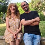 Nathalie Seseña y Jordi Sánchez, en el rodaje de la temporada 13 de 'LQSA'