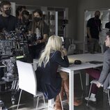 Valentina Zenere y Ander Puig en el rodaje de la temporada 6 de 'Élite'