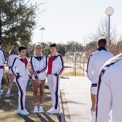 Ari, Isadora y Mencía, durante la sexta temporada de 'Élite'