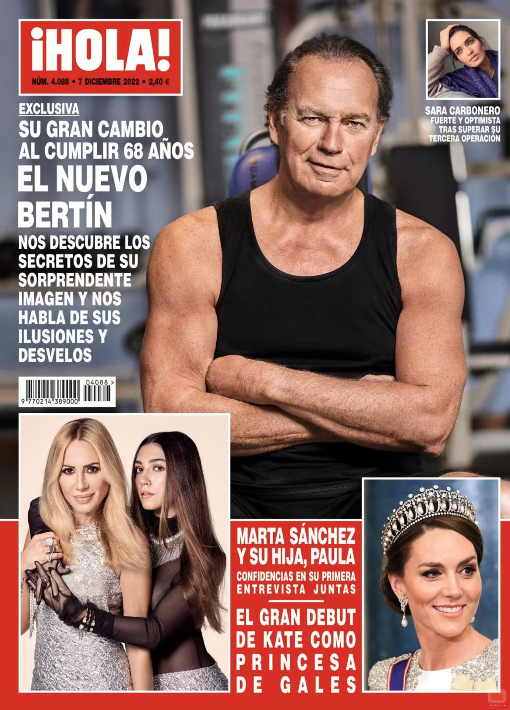 Portada de Bertín Osborne y su cambio físico en ¡Hola!