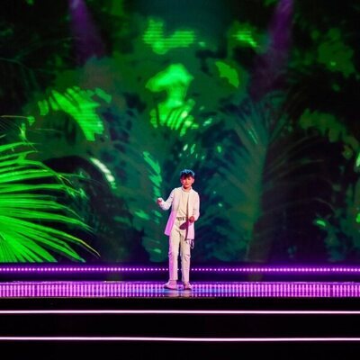 Carlos Higes, en el primer ensayo de Eurovisión Junior 2022
