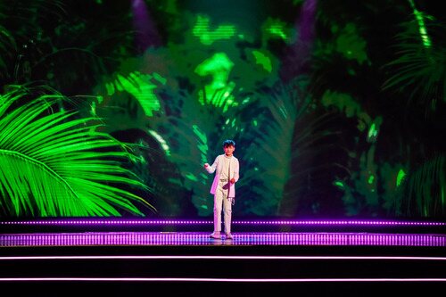 Carlos Higes, en el primer ensayo de Eurovisión Junior 2022