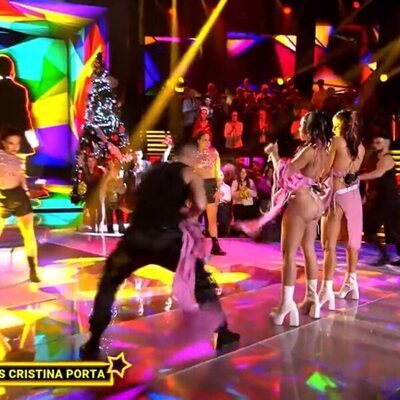 Lennis Rodríguez y Cristina Porta en 'Mediafest Night Fever'