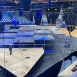 Construcción del escenario de la segunda edición del Benidorm Fest