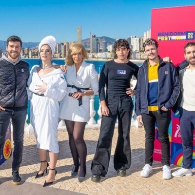 Equipo de RTVE en la rueda de prensa de la Semifinal 1 del Benidorm Fest 2023