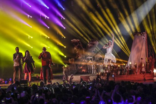 Karmento en su actuación en la segunda semifinal del Benidorm Fest 2023