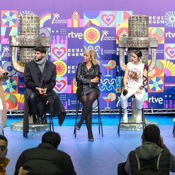 Los cuatro clasificados de la Semifinal 2 del Benidorm Fest 2023 en la rueda de prensa