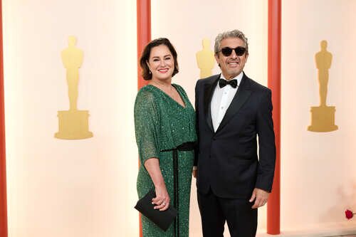 Ricardo Darín y Florencia Bas posan en la alfombra roja de los Oscar 2023 