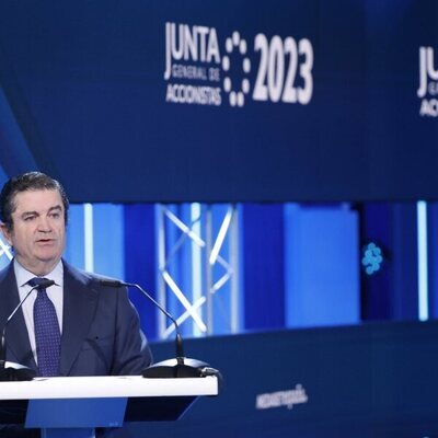 Borja Prado en la Junta de Accionistas de Mediaset 2023