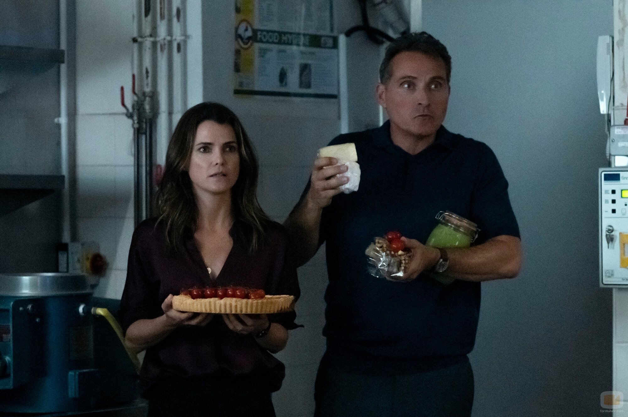 Keri Russell y Rufus Sewell en 'The Diplomat'