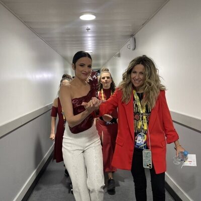 Blanca Paloma y Eva Mora, antes del primer ensayo de Eurovisión 2023