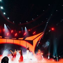 Puesta en escena de Blanca Paloma en el primer ensayo de Eurovisión 2023