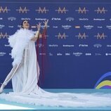 Blanca Paloma, sonriente en el Liverpool Opening de Eurovisión 2023