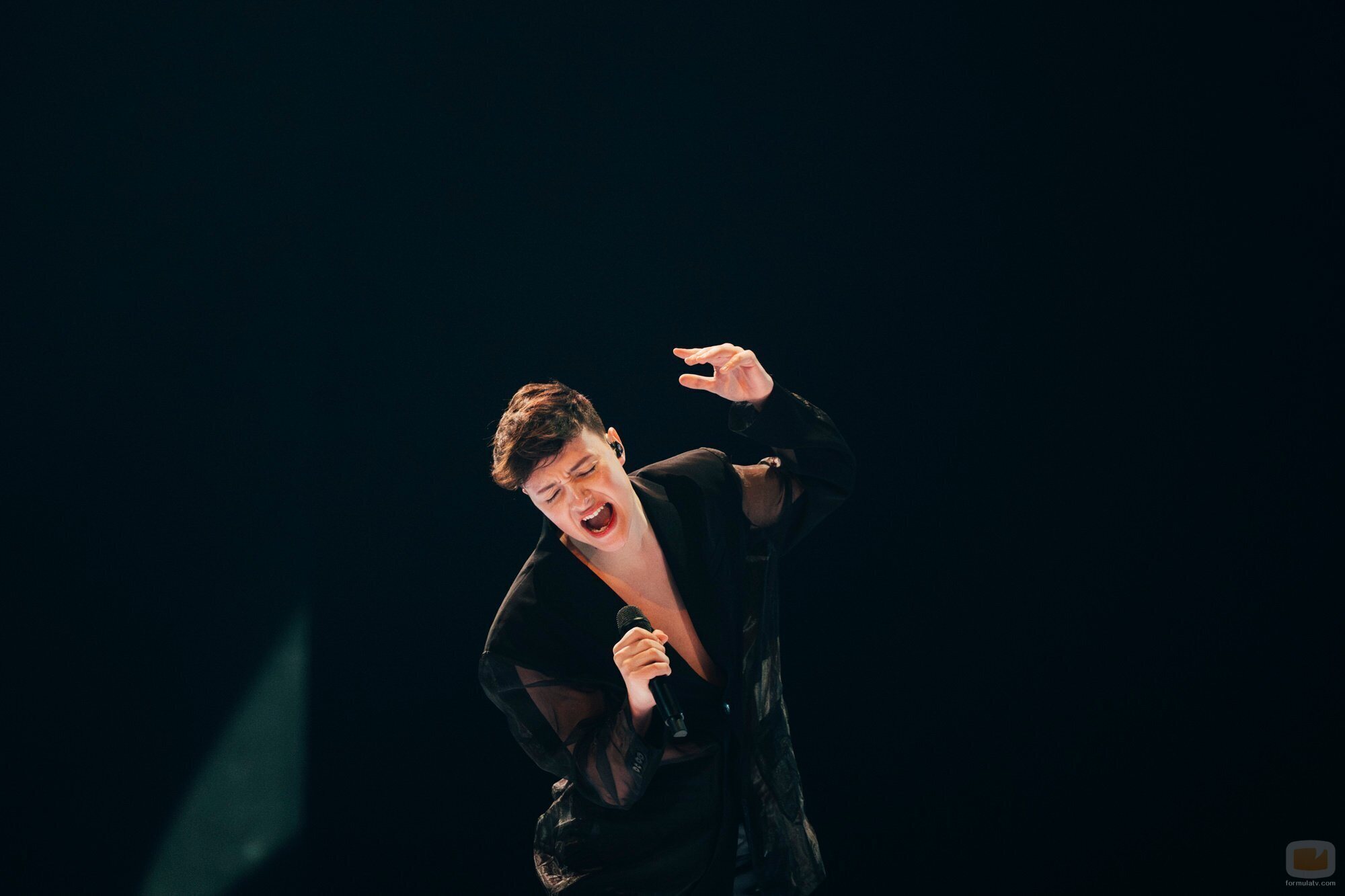 Remo Forrer, representante de Suiza en Eurovisión 2023, en la Semifinal 1