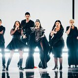 Albina & Familja Kelmendi, representantes de Albania en Eurovisión 2023, en la Semifinal 2