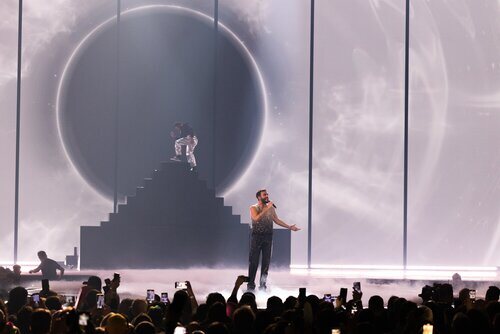 Marco Mengoni, representante de Italia, en la Final de Eurovisión 2023