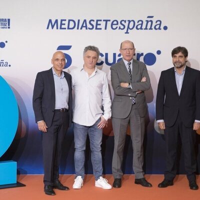 Directivos de Mediaset en la presentación del FesTVal 2023
