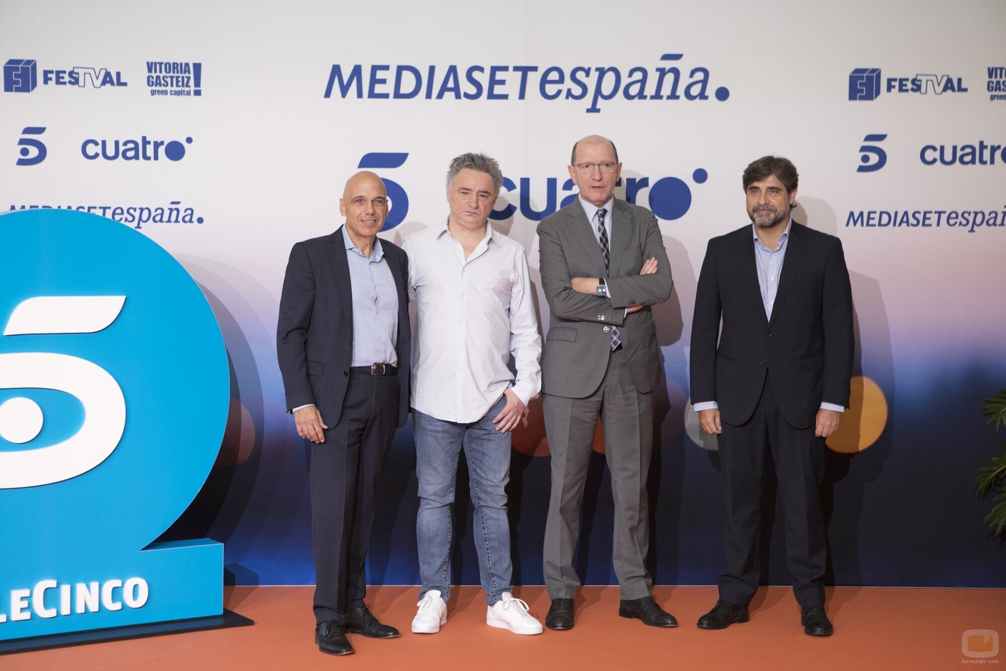 Directivos de Mediaset en la presentación del FesTVal 2023