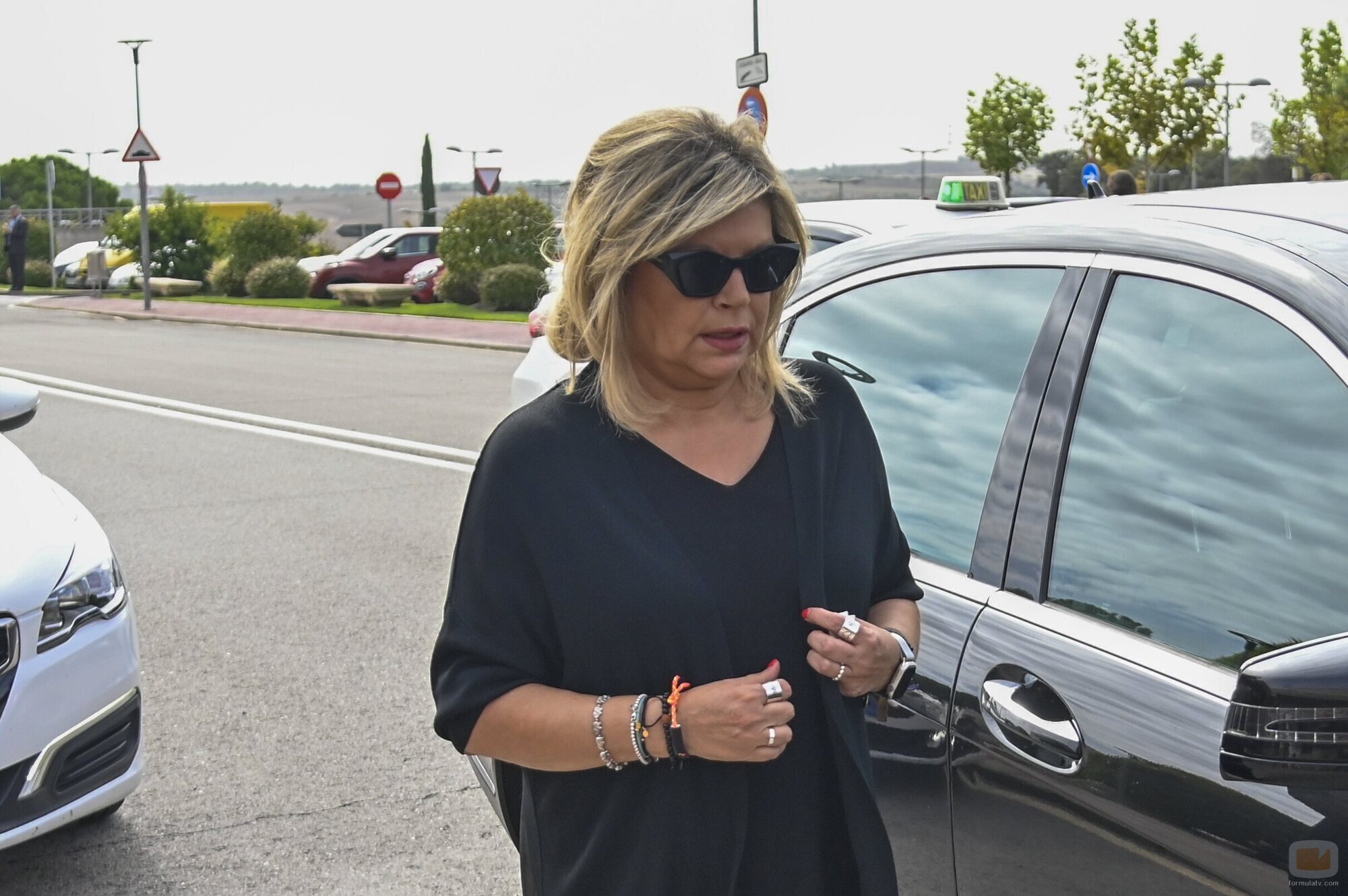 Terelu Campos en el tanatorio por la muerte de María Teresa Campos