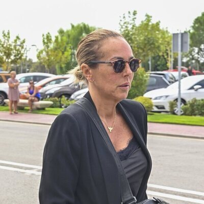 Rocío Carrasco en el tanatorio por la muerte de María Teresa Campos