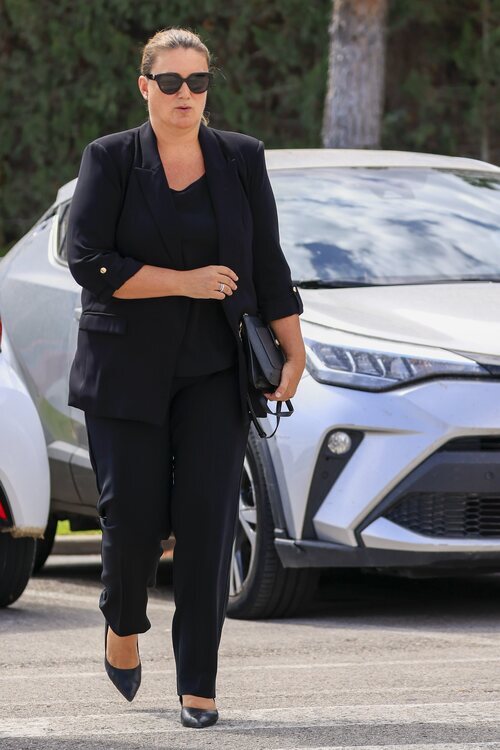 Carlota Corredera en el tanatorio por la muerte de María Teresa Campos