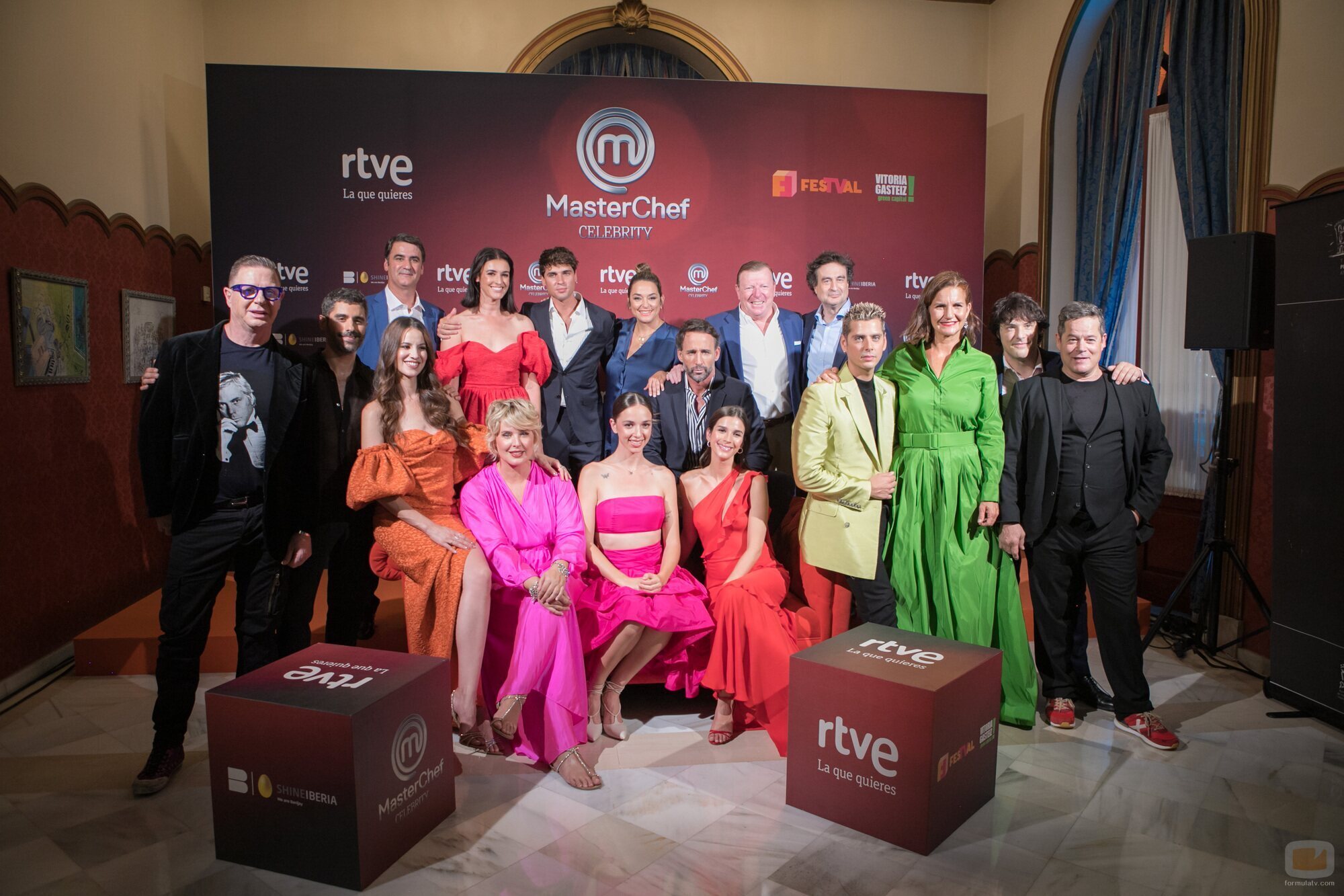 Aspirantes y jueces de 'MasterChef Celebrity 8' en la presentación del FesTVal