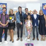 Los compositores de 'Loviu' junto a Sandra Valero, representante de España en Eurovisión Junior 2023