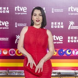 Ruth Lorenzo en la alfombra naranja del Benidorm Fest 2024